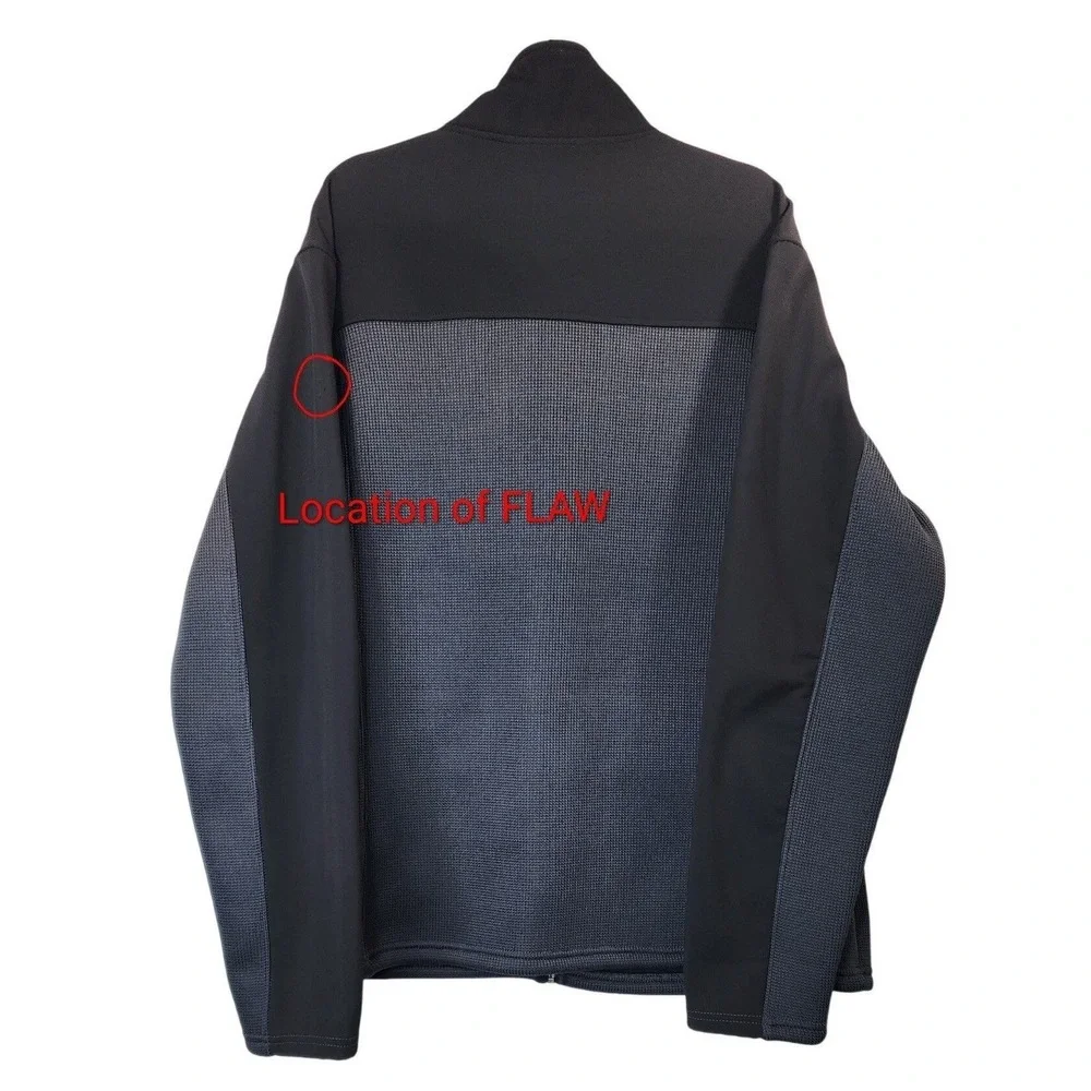 SwissTech‎ Men Jacket L Greystone Full Zip Fleece Knit Hybrid Outdoor Techwear